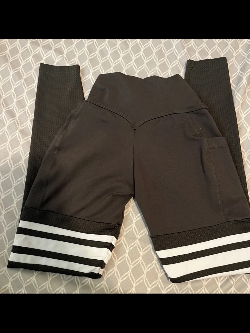 Bombshell Sportswear Dark Green Striped Leggings